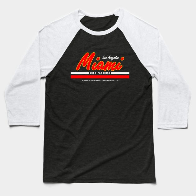 miami beach los angeles lost paradise Baseball T-Shirt by Naz Aminulloh